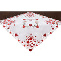 Square Embroidered Tablecloth, 86.4 × 86.4 cm