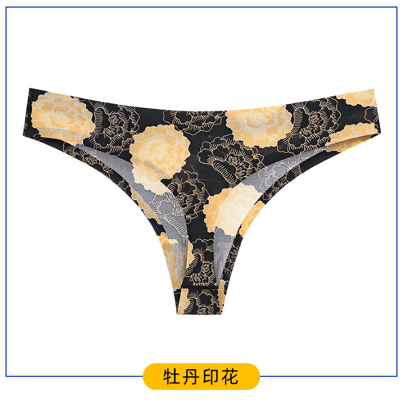 Women's Printed Low-Waist T-Back Underwear