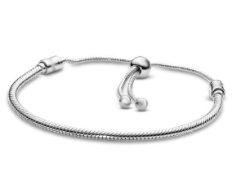 Adjustable 925 Silver Snake Chain Bracelet