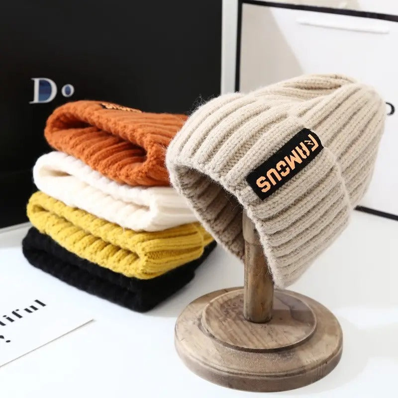 Women's Cashmere Knitted Hat | Autumn & Winter Beanie
