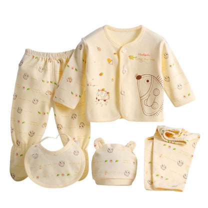 Newborn Baby Clothing Set | 5-Piece Cotton Suit | 0-3 Months