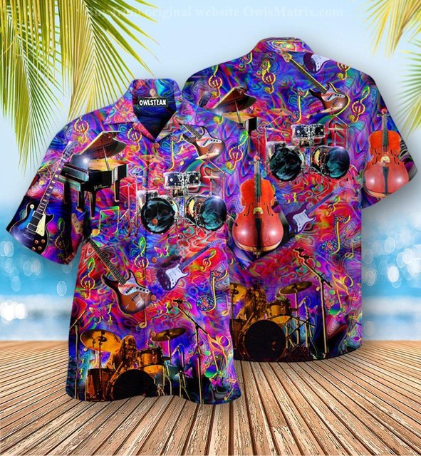 Hawaiian Casual Spandex Men's Shirt with Random Print
