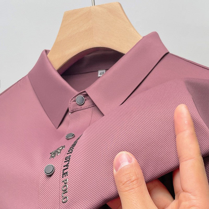 Men's Breathable Polo Shirt – Lightweight Nylon Short & Long Sleeve | M–4XL