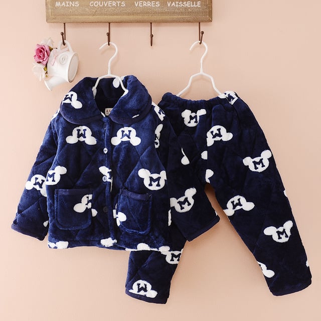Kinder-Flanellpyjama | Gemütliches Set mit Bären-Print aus Baumwolle