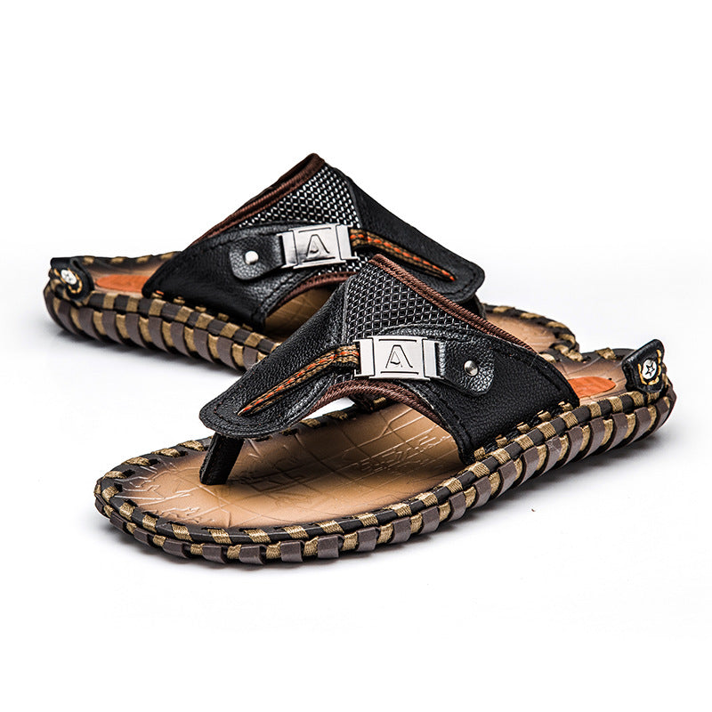 Men’s Leather Toe-Post Sandals