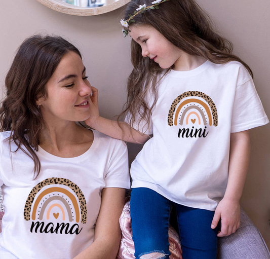 Cartoon Print Matching Family Clothing Set
