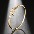 Nail-Shape Plated Cuff Bracelet
