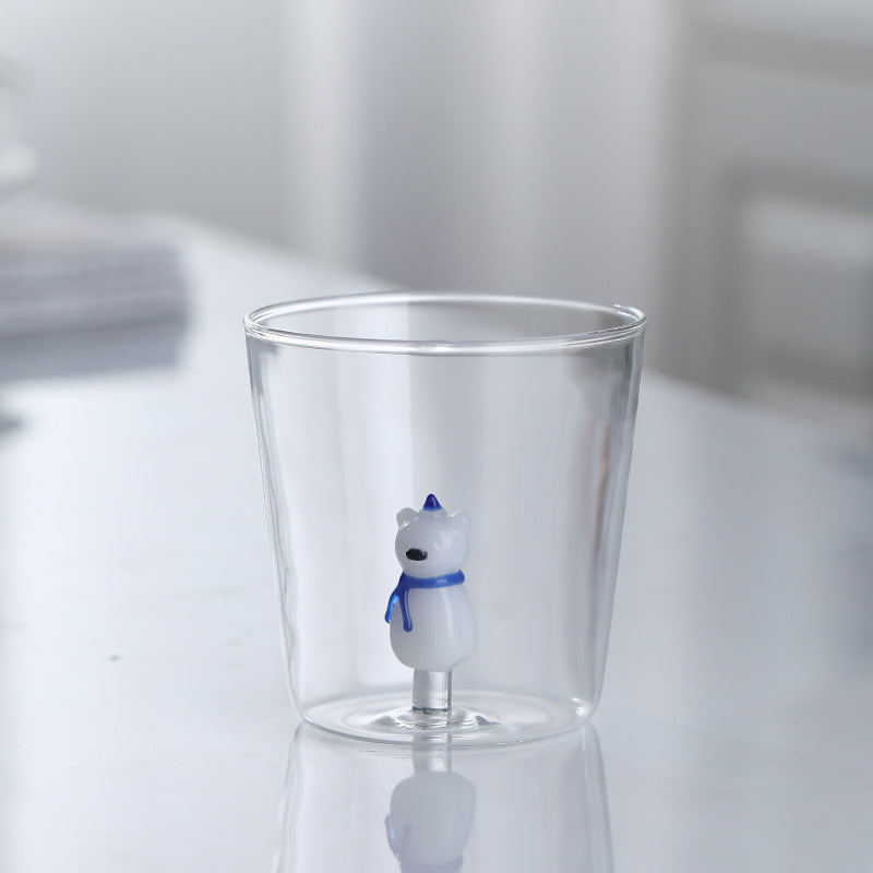 3D-Tier-Glastasse | 300ml Süße Bauernhof-Tierm-Tasse