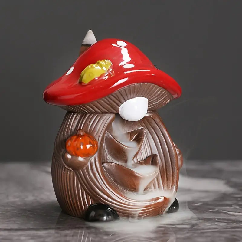 Mushroom Aroma Diffuser & Incense Holder - Handmade Home Decor