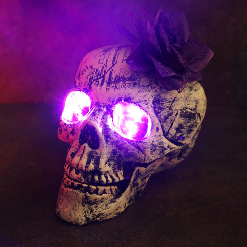 Halloween Skeleton Garden Decor – Glowing Skull & Hand Stakes