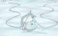 Cat & Crescent Moon Pendant Necklace