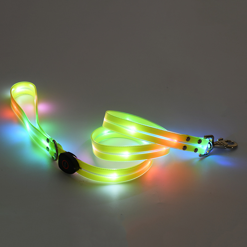 USB Rechargeable LED Dog Collar and Lead Options