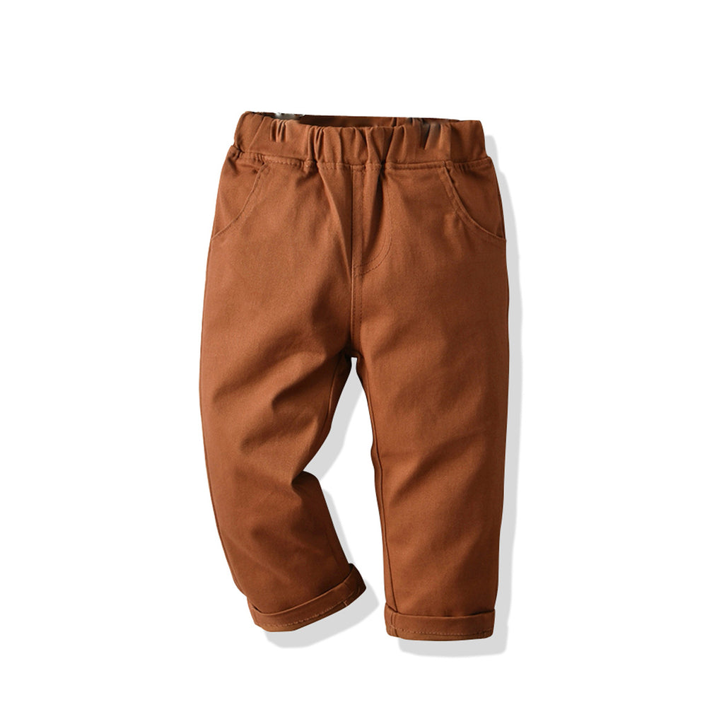 Kids' Cotton Casual School Uniform Trousers