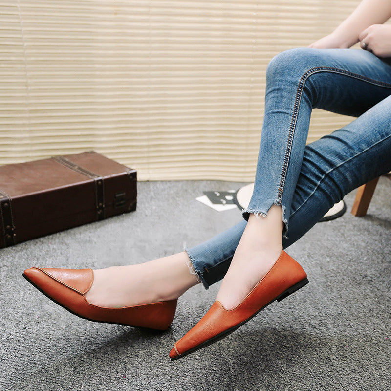 Spitze Slip-On-Ballerinas für Damen mit Streifenmuster