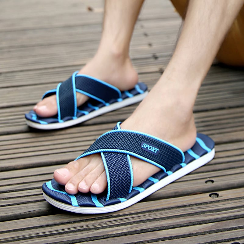 Men's EVA Indoor Slippers – Lightweight Open-Toe House Shoes