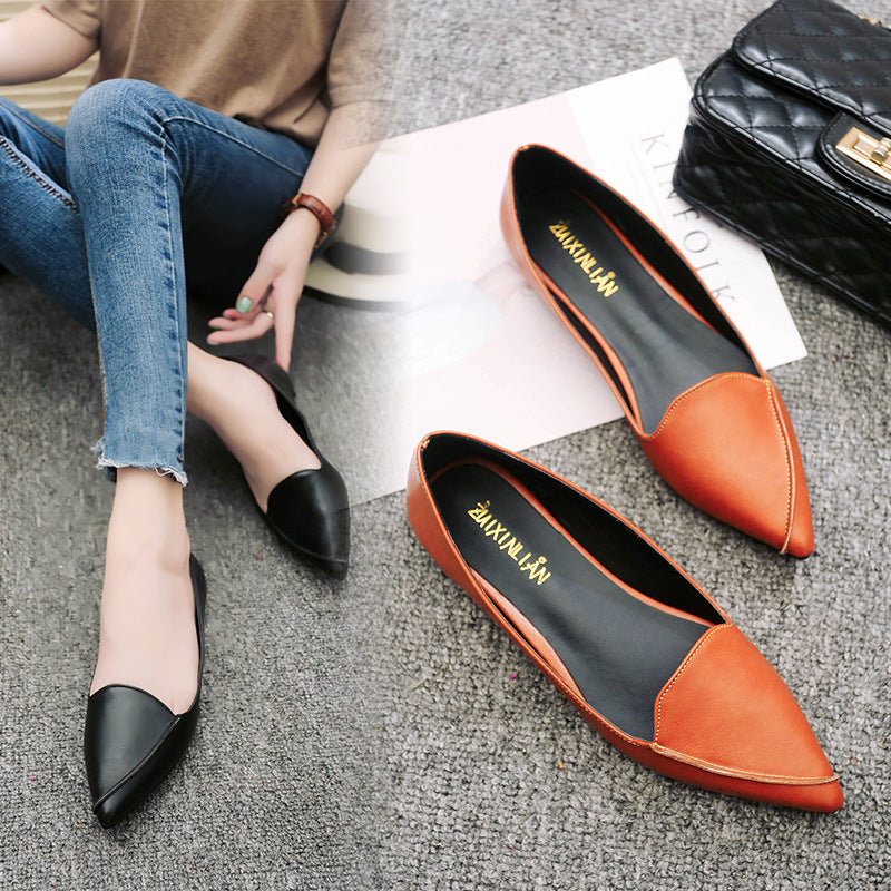 Spitze Slip-On-Ballerinas für Damen mit Streifenmuster