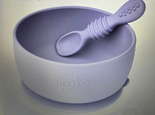 Silicone Baby Suction Bowl and Spoon Set - BPA-Free, Dishwasher Safe
