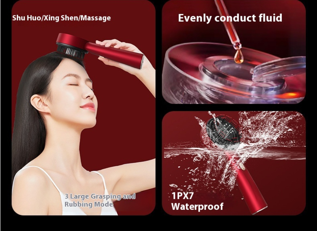 Electric Scalp Massage Hair Comb – Red Light Therapy, Anti-Frizz & Hair Growth