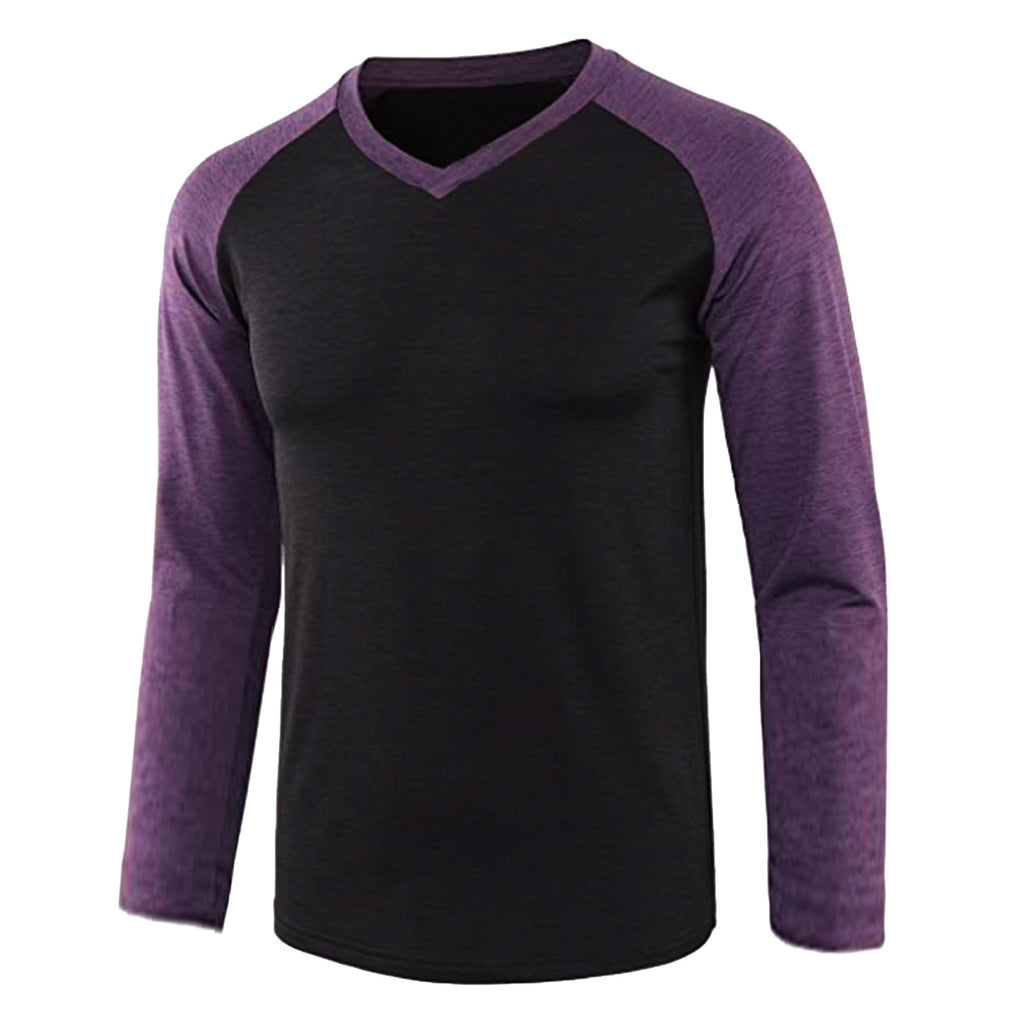Men's Long Sleeve Contrast Raglan T-Shirt