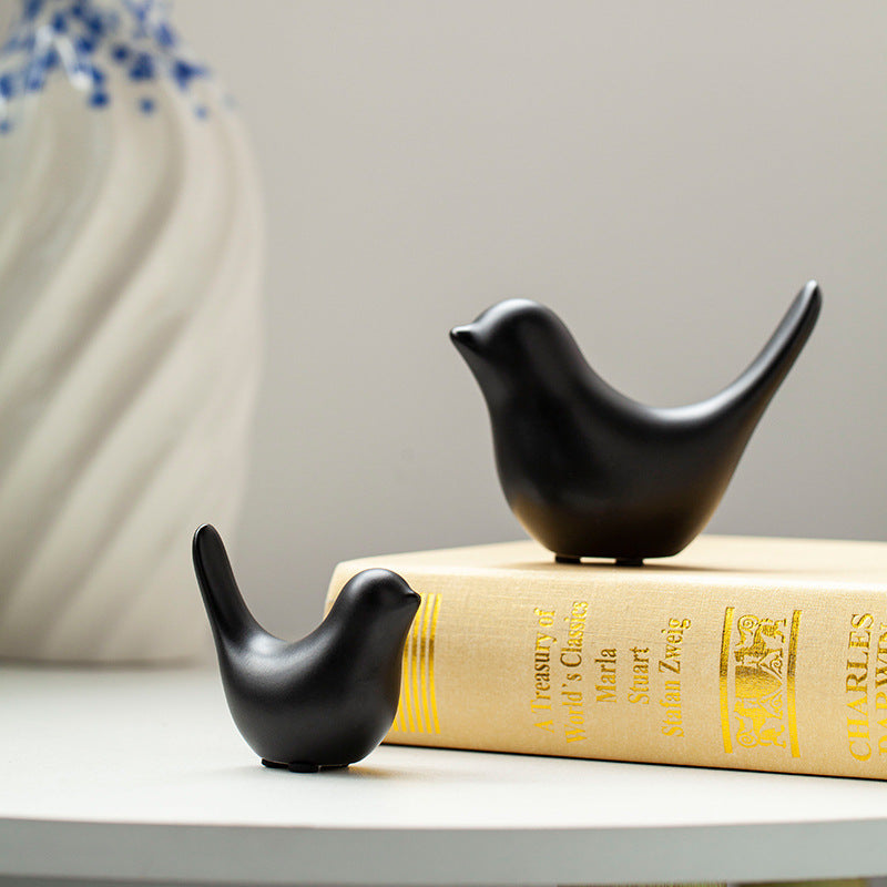 Abstract Ceramic Bird Ornament