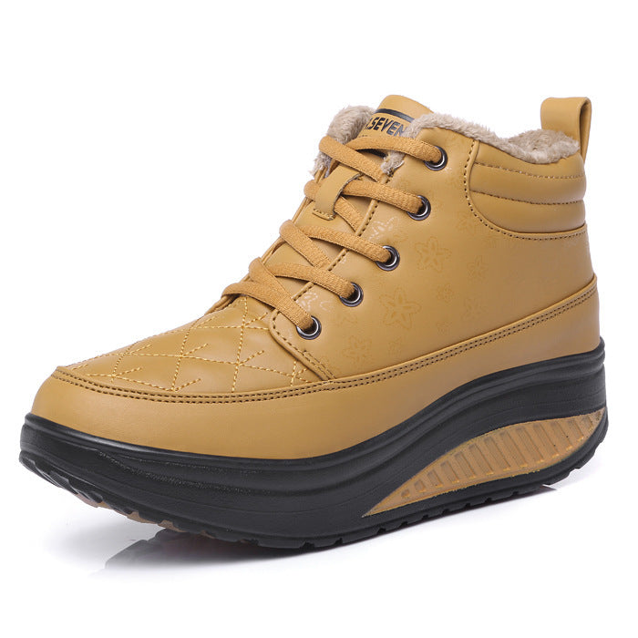 Women’s Lined High-Top Platform Trainers