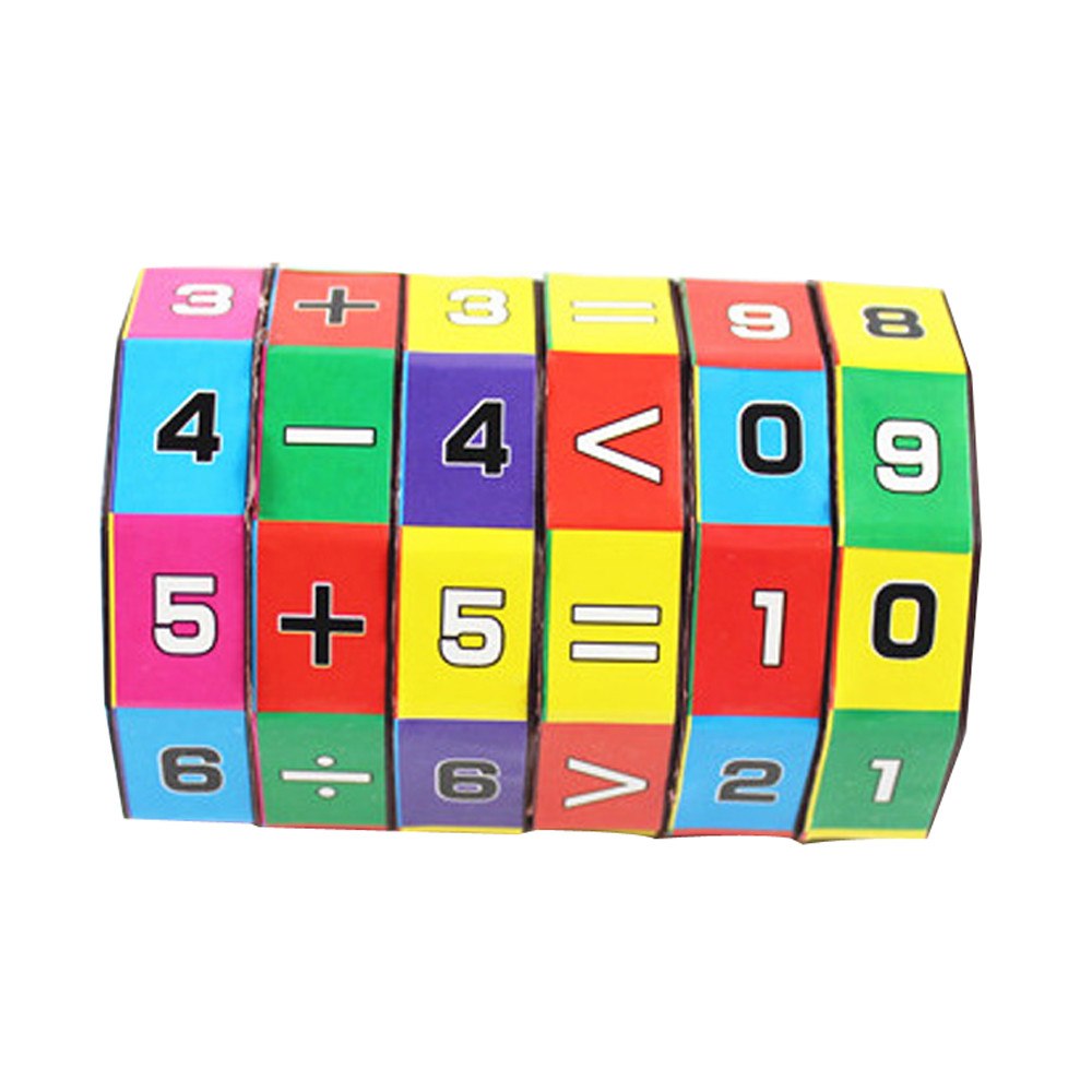 Zylindrischer sechsseitiger Mathematikwürfel für Kinder-Lernspielzeug