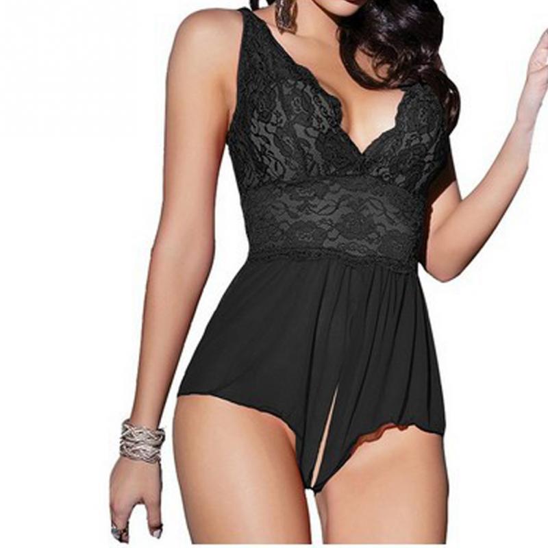 Damen Nachthemd aus Spitze und transparentem Stoff | Nachtwäsche & Dessous Kleid
