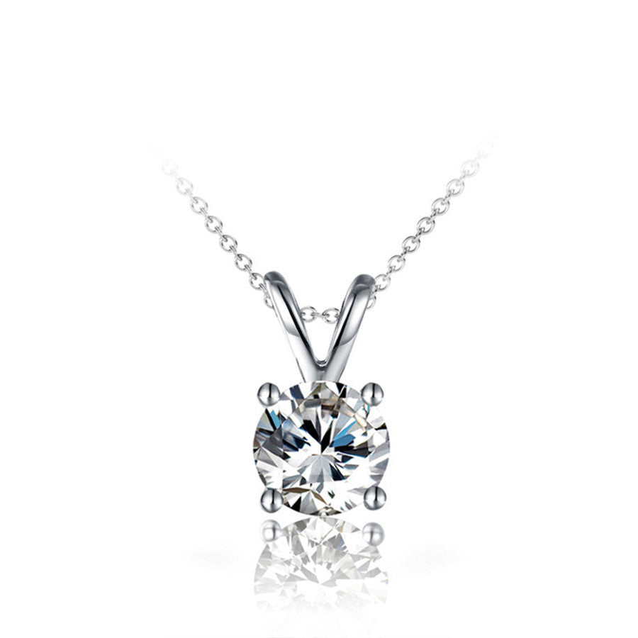 White Crystal Pendant Necklace
