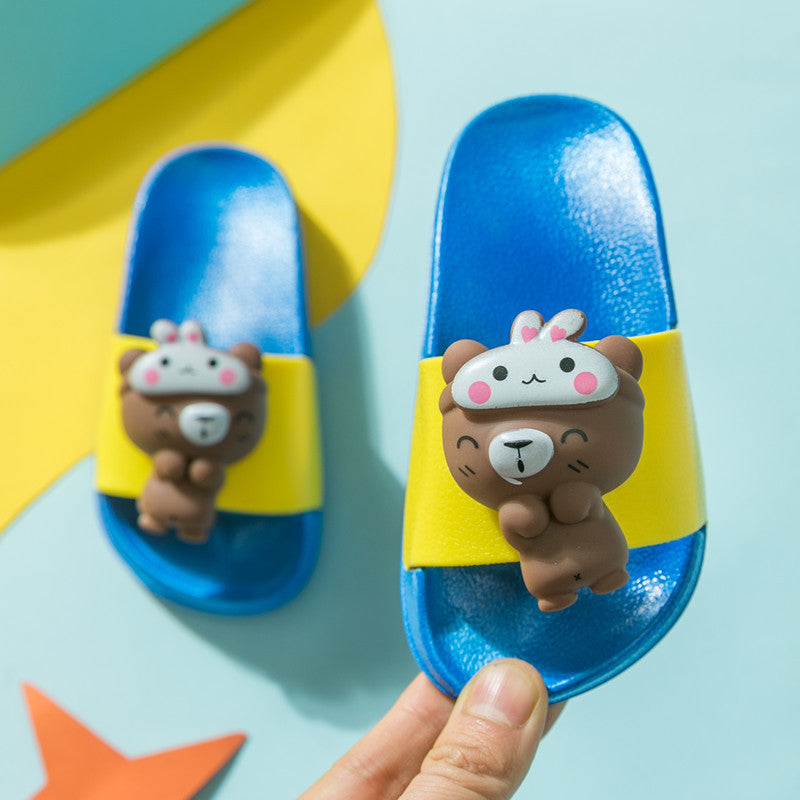 Children's Cartoon Slippers – Soft Warm Indoor Shoes for Kids
