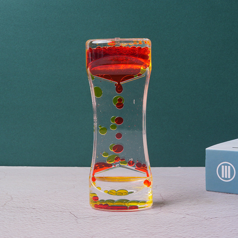 Décor de Sablier Liquide Acrylique Bicolore