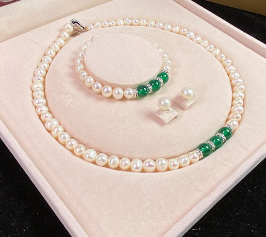 Agate & Pearl Jewellery Set
