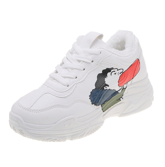 Baskets Chunky Femme Style Papa avec Doublure Cachemire