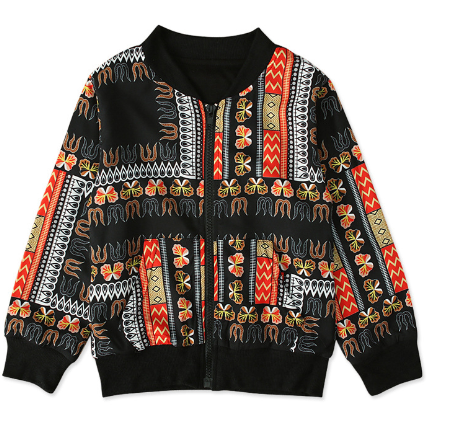 Kinder Bohemian-Print Reißverschlussjacke | Unisex Frühlings- & Herbstjacke | 6 Farben | 90–130cm