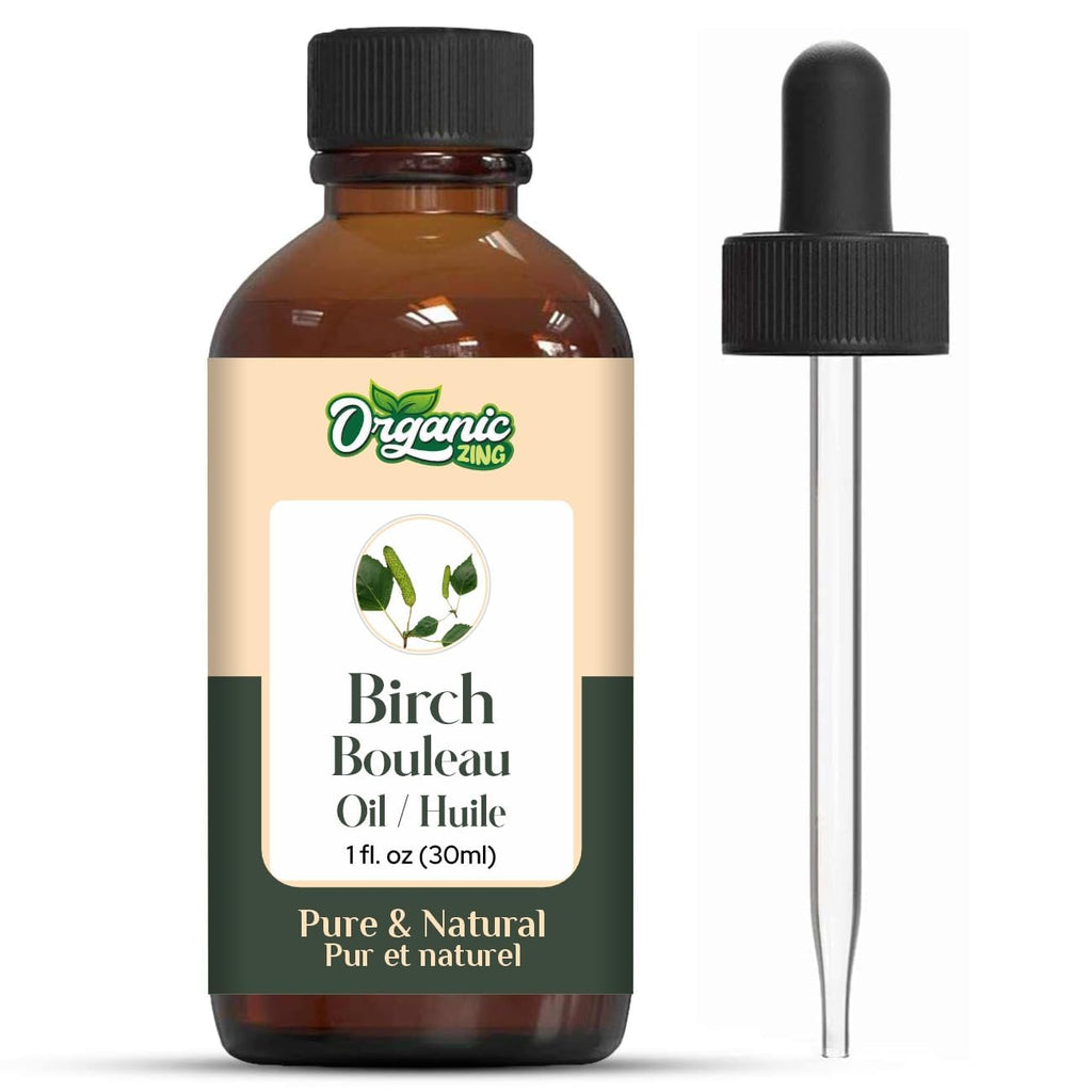 Organic Zing Birch (Betula) Essential Oil – Pure & Natural for Skincare, Hair Care & Aromatherapy, 30ml