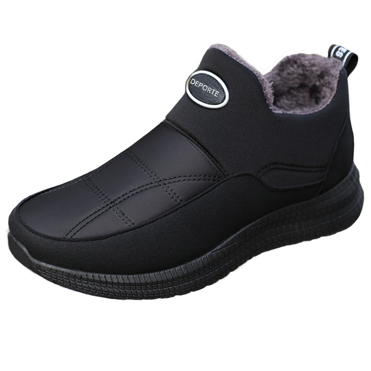 Men's Beijing Cotton Winter Shoes – Warm Plush Lining, Casual Boots, EU 39–45
