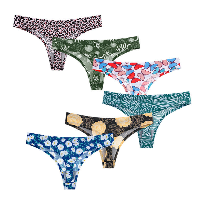 Women's Printed Low-Waist T-Back Underwear