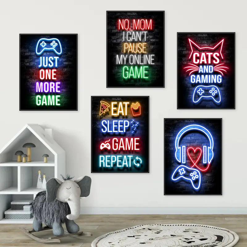 Gamer-Zitate Leinwandposter für moderne Raumdekoration (ohne Rahmen)