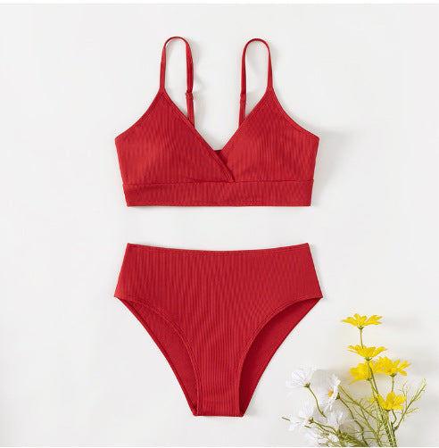 Girls' UV Protection Cartoon Bikini Swimsuit