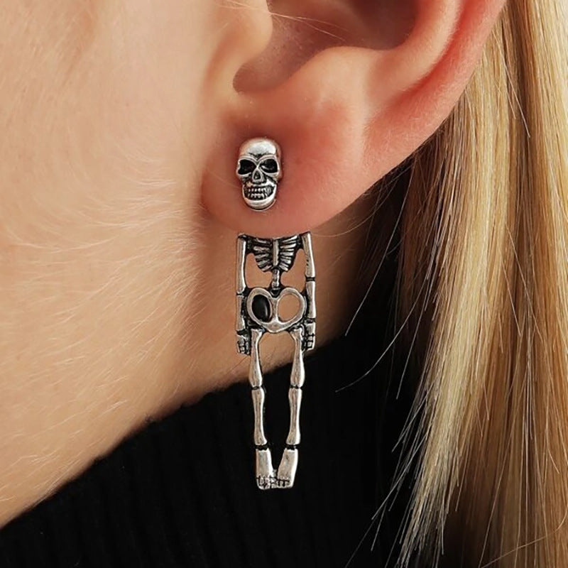 Vintage-Style Skeleton Halloween Earrings