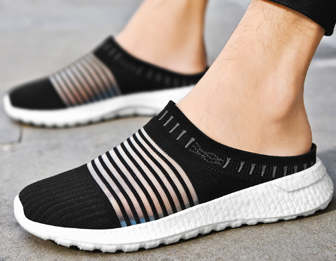 Atmungsaktive Herren-Sandalen aus Mesh zum Hineinschlüpfen