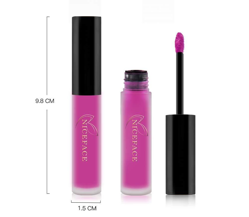 NICEFACE Matte Liquid Lipstick – 26 Shades, Waterproof Long-Lasting Lip Gloss