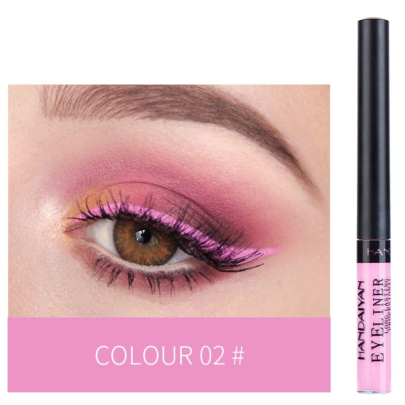 HANDAIYAN 12 Colour Liquid Eyeliner – Waterproof Long-Lasting Eye Liner Pencil
