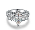 Platinum-Plated Zircon Ring