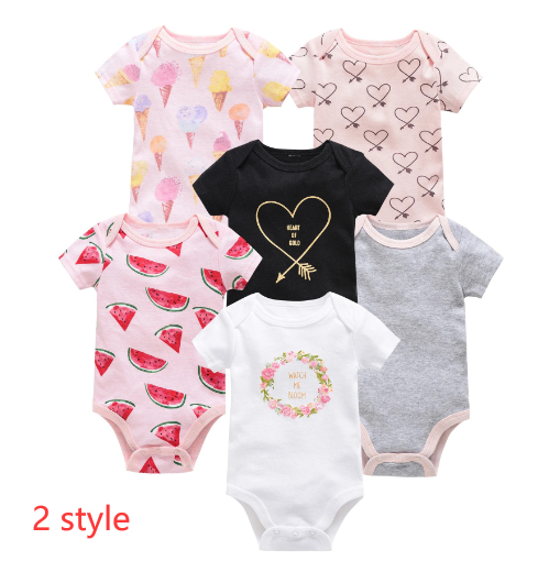Baby Cotton Six-Piece Summer Outfit Set
