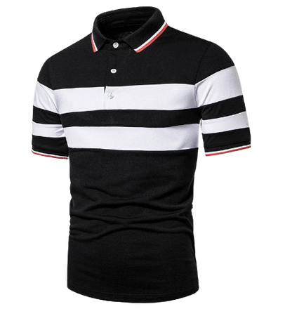 Men's Short Sleeve Contrast Polo Shirt (New Clothing)