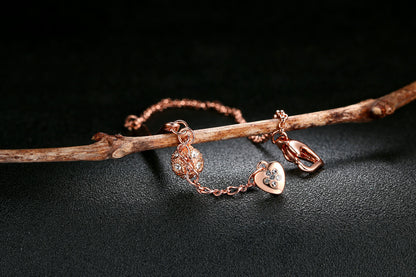 Rose Gold and Gold Ball Bracelet for Women