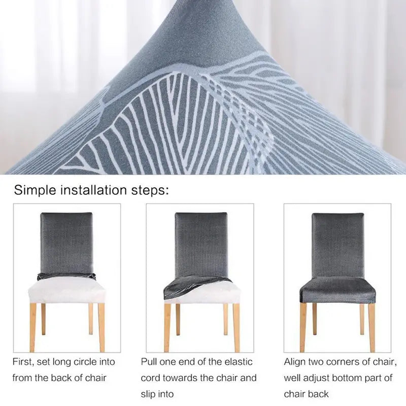 Geometric Stretch Chair Cover