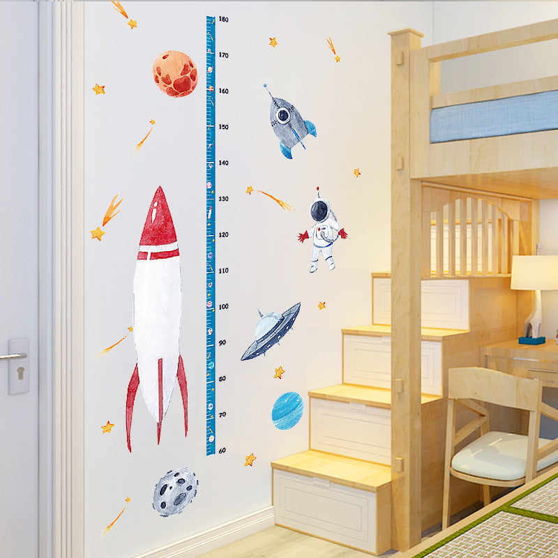 Raketen-Höhenaufkleber für die Kinderzimmer-Deko