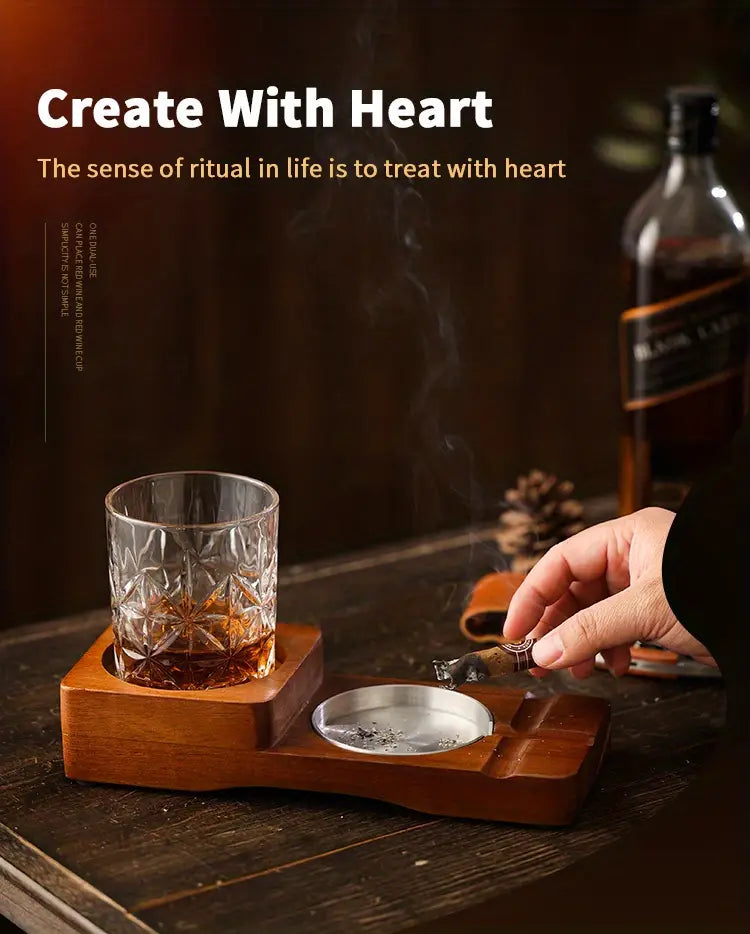 Wooden Cigar Ashtray & Coaster Options