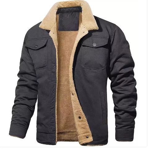 Men's Fleece-Lined Bomber Jacket